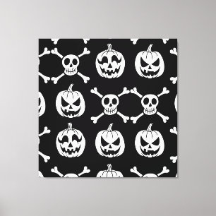 Spooky Halloween Mönster Canvastryck