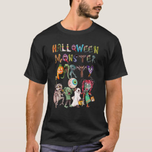 Spooky Halloween Monster Party Trick eller behandl T Shirt