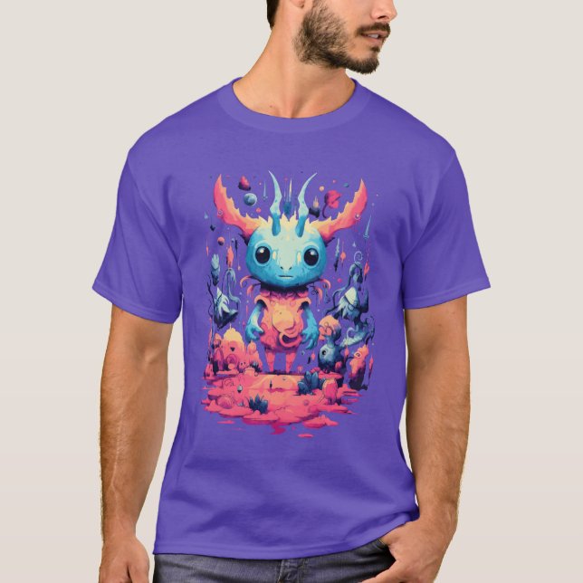 Spooky Halloween Monsters-flicka T Shirt (Framsida)