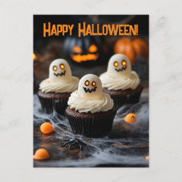 Spooky Halloween muffinss Design Vykort