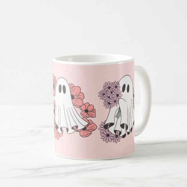 Spooky Halloween Mugg - Pumpkin, Ghost & Witch Cof (Framsida höger)