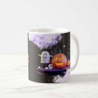 Spooky Halloween Mugg - Pumpkin, Ghost & Witch Cof