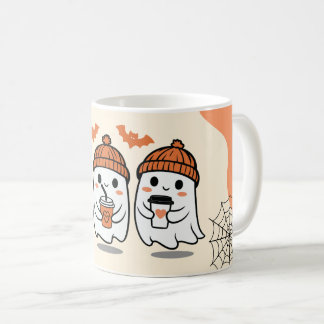 Spooky Halloween Mugg - Pumpkin, Ghost & Witch Cof