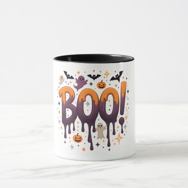 Spooky Halloween Mugg - Utformning av ljus och Rol (Center)