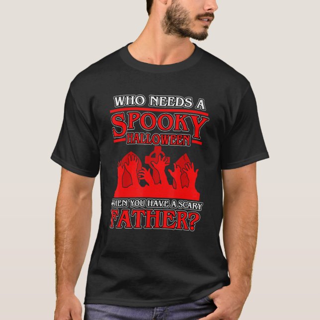 Spooky Halloween när du har Scary Far Ghost T Shirt (Framsida)