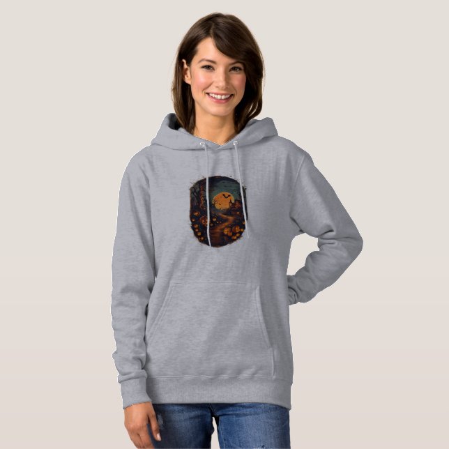 Spooky Halloween Natt T Shirt (Hel framsida)