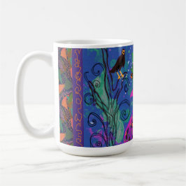 Spooky Halloween Nattcharming Witch Black Cat Kaffemugg