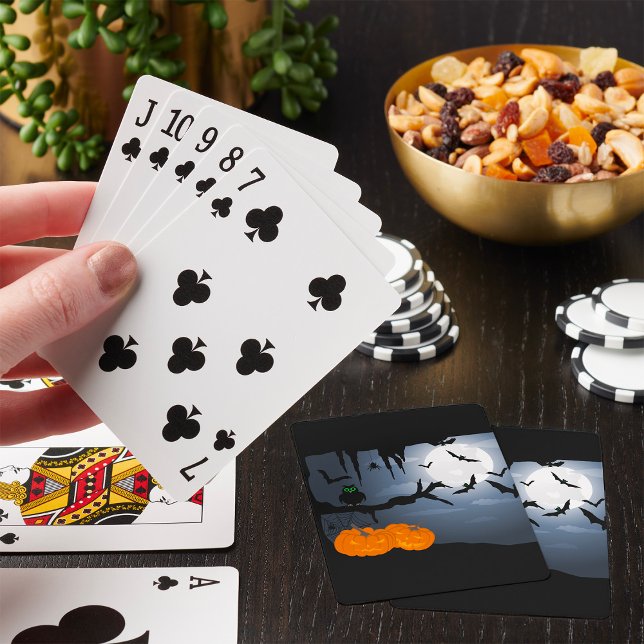 Spooky Halloween Night Scene Casinokort (Skapare uppladdad)