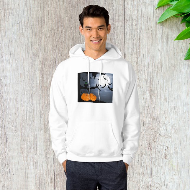 Spooky Halloween Night Scene Hoodie (Skapare uppladdad)