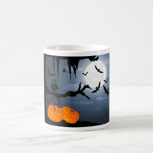Spooky Halloween Night Scene Kaffemugg