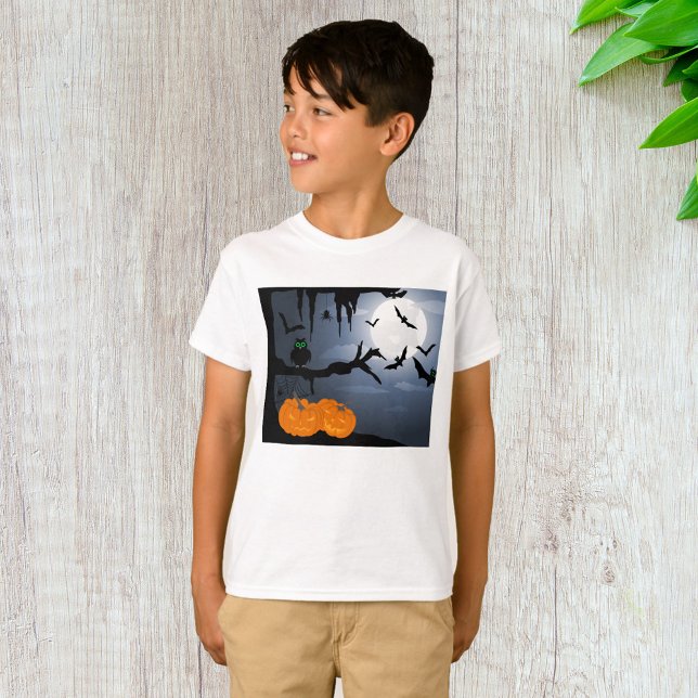 Spooky Halloween Night Scene T Shirt (Skapare uppladdad)