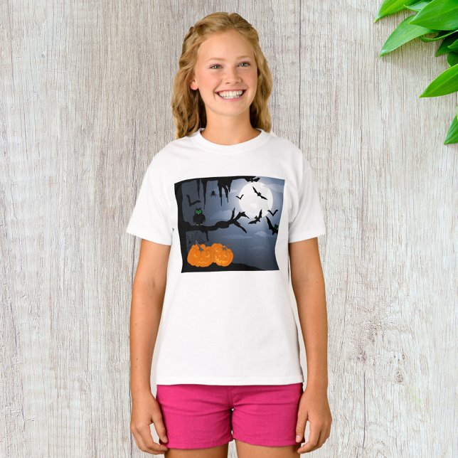 Spooky Halloween Night Scene T Shirt (Skapare uppladdad)