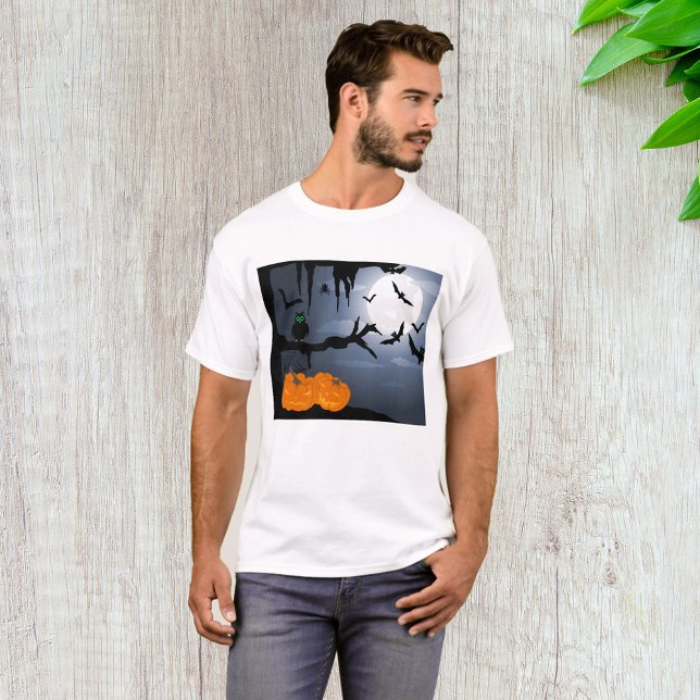Spooky Halloween Night Scene T Shirt (Skapare uppladdad)