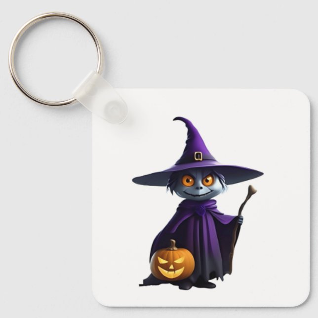 "Spooky Halloween-Nyckelring med unik design" Nyckelring (Framsida)