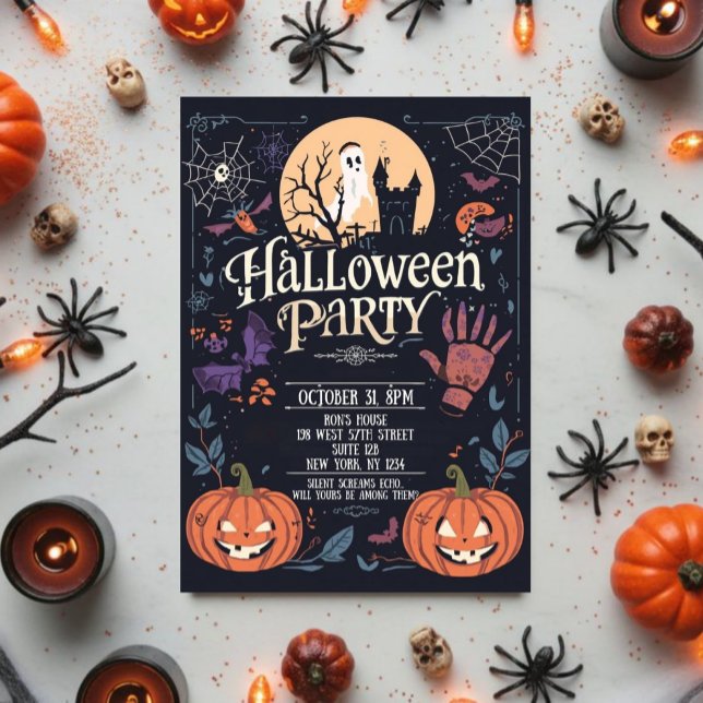 Spooky Halloween Party Inbjudningar (Skapare uppladdad)