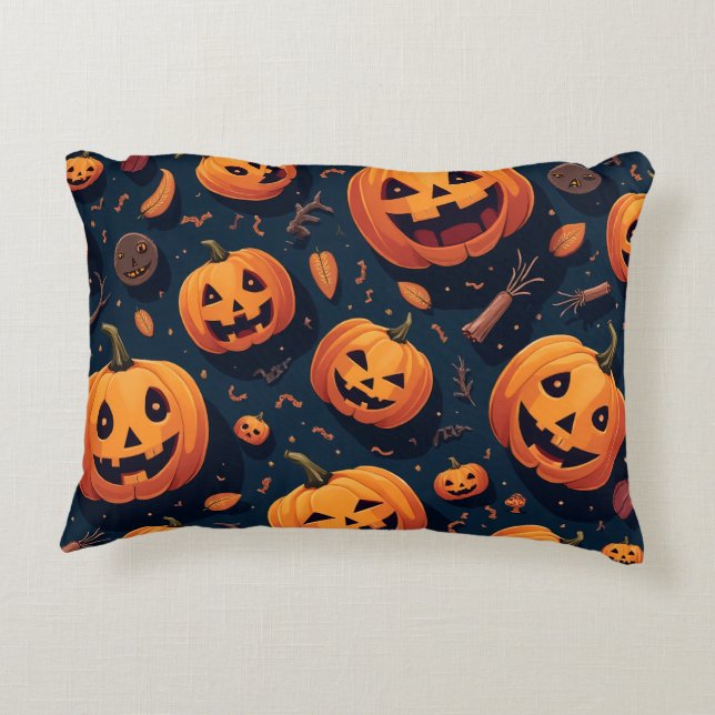 Spooky Halloween Pillow Cushion Prydnadskudde (Baksidan)