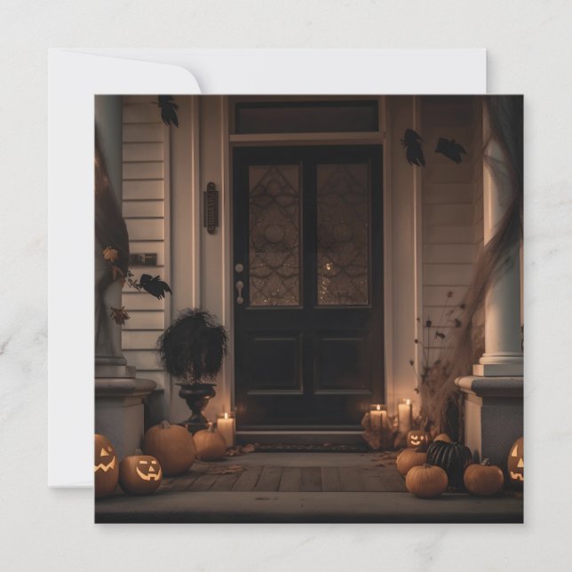 Spooky Halloween Porch Decor with Jack-o'-Lanterns (Framsida)