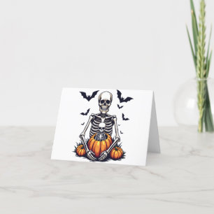 Spooky Halloween Pregnant Skeleton Gravid Meddelande