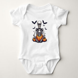 Spooky Halloween Pregnant Skeleton Gravid T Shirt