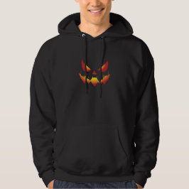 Spooky Halloween pumpade demonen ansikte i brand Hoodie