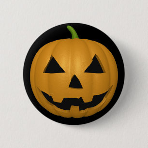 Spooky Halloween Pumpkin Button Knapp