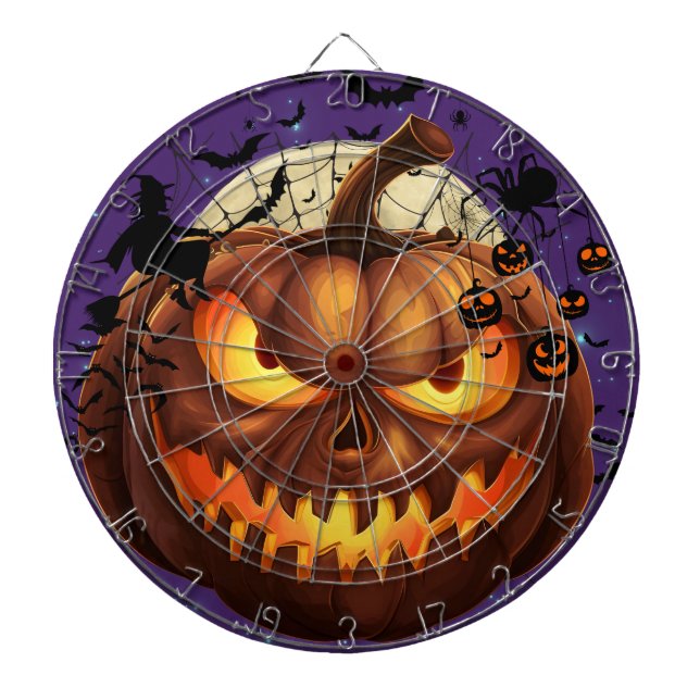 Spooky Halloween Pumpkin Dartboard Darttavla (Framsidan)