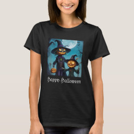 Spooky Halloween Pumpkin Duo T Shirt