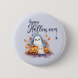 Spooky Halloween Pumpkin Ghost-knapp Knapp