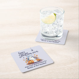 Spooky Halloween Pumpkin Ghost Papper Underlägg