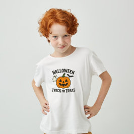 Spooky Halloween Pumpkin Kids Trick or Treat T Shirt