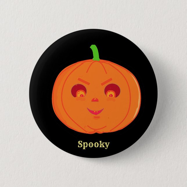 Spooky Halloween Pumpkin Knapp (Framsida)