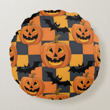 Spooky Halloween Pumpkin och Fladdermus Mönster