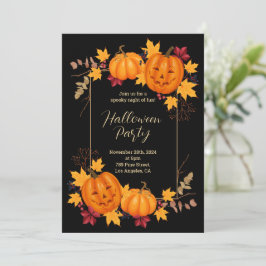 Spooky Halloween Pumpkin Party-inbjudan Inbjudningar