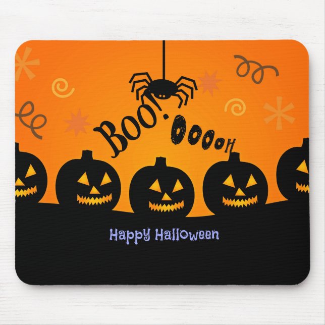Spooky Halloween Pumpkins Jack-o-Lanternor Musmatta (Framsidan)