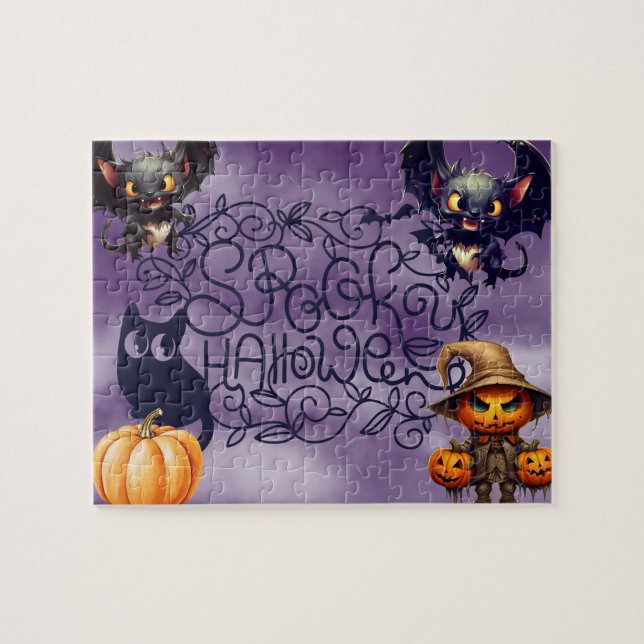 Spooky Halloween Pussel (Horisontell)