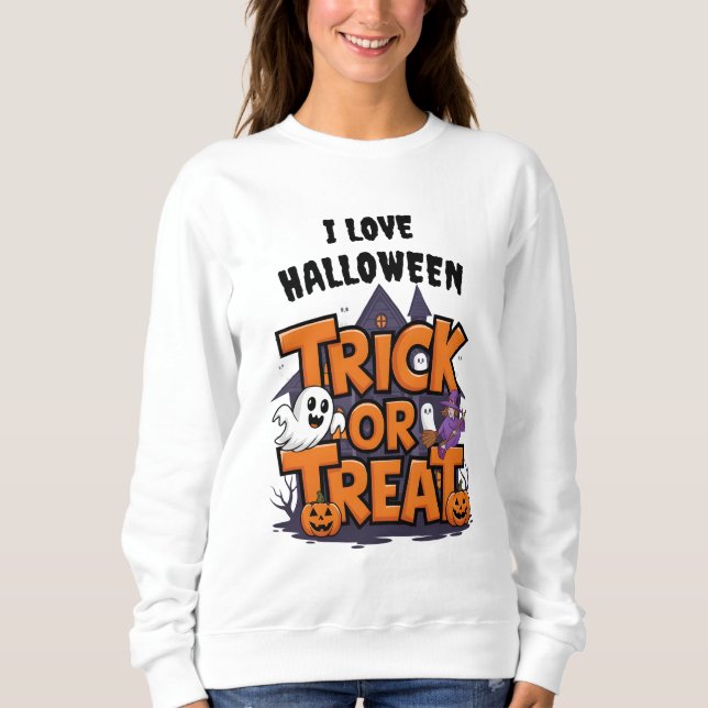 Spooky Halloween-roligt med godis! T Shirt (Framsida)