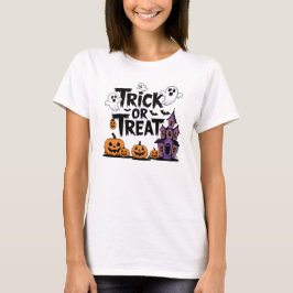 Spooky Halloween roligt med spöken och pumpor T Shirt
