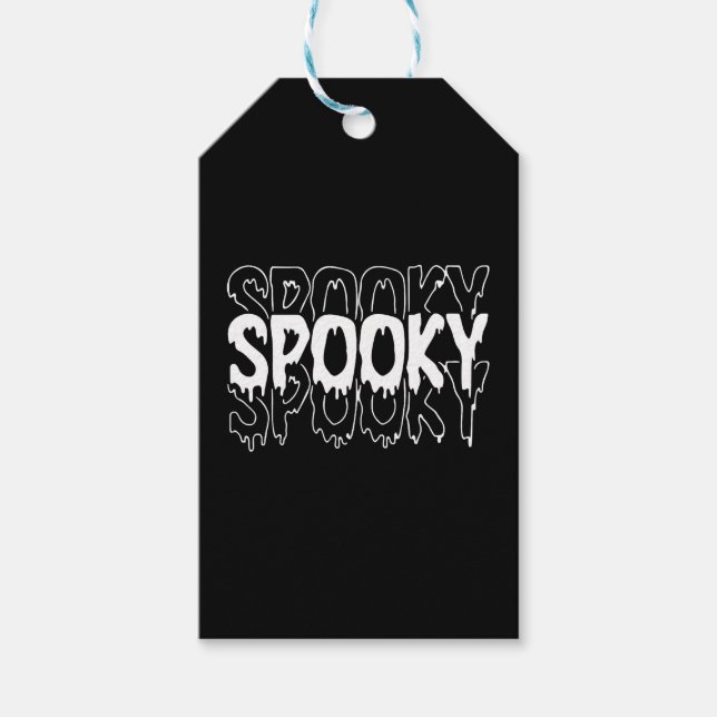 Spooky Halloween Scary Halloween Älskare Presentetikett (Framsidan)