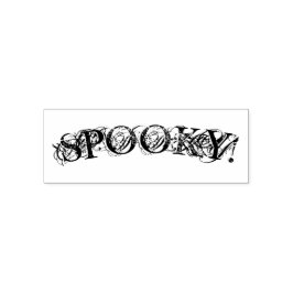 "SPOOKY! " Halloween Self Inking Frimärke Självfärgande Stämpel