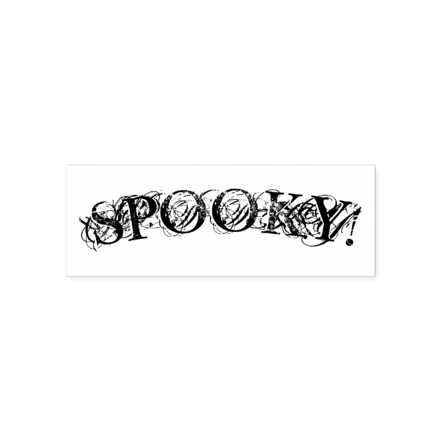 "SPOOKY! " Halloween Self Inking Frimärke Självfärgande Stämpel (Design)