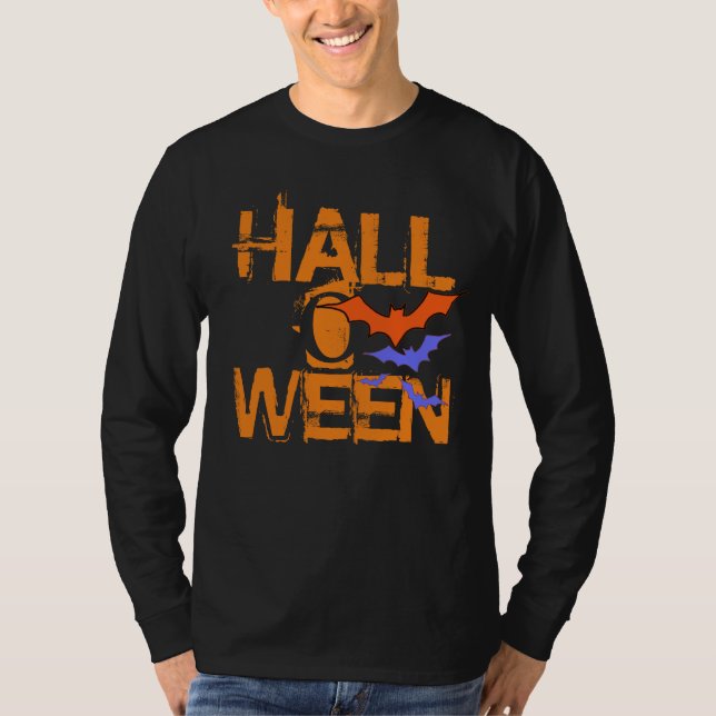 Spooky Halloween Shirt Design fladdermus Costume-i T (Framsida)