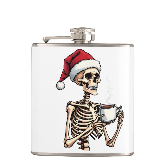 Spooky Halloween Sipping Coffee jultomten Fickplunta (Framsidan)