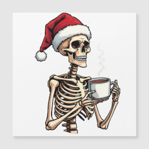 Spooky Halloween Sipping Coffee jultomten Magnetisk Inbjudningskort