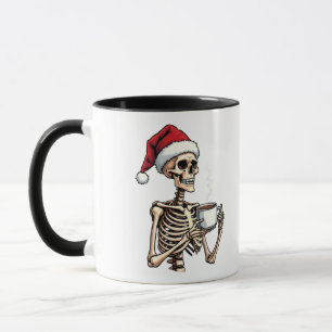 Spooky Halloween Sipping Coffee jultomten Mugg