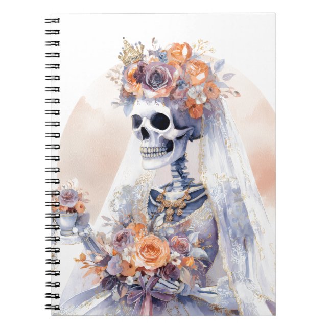 Spooky Halloween Skeleton bärbar dator Anteckningsbok (Framsidan)