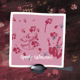 Spooky Halloween Skull Blood Traces Pappersservett