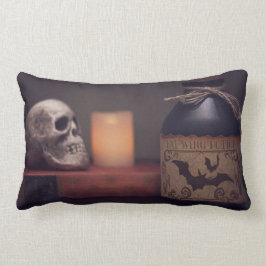 Spooky Halloween Skull och Jug Lumbarkudde