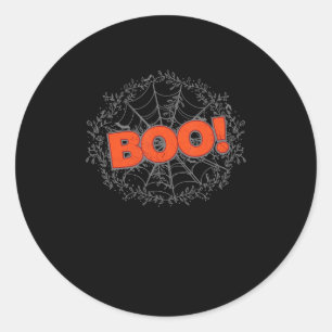 Spooky Halloween Spindelnät Boo Gift Idea Runt Klistermärke