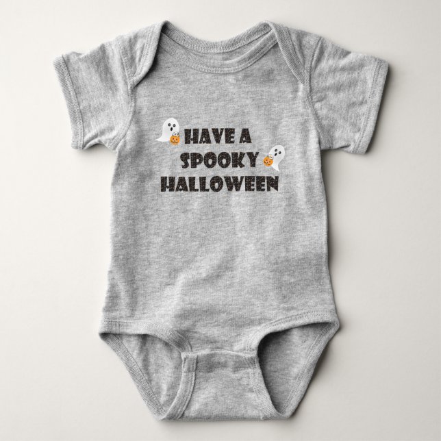 Spooky Halloween Spöken Halloween Candy Orange T Shirt (Framsida)