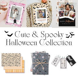Spooky Halloween spöken och fladdermus Presentetikett
